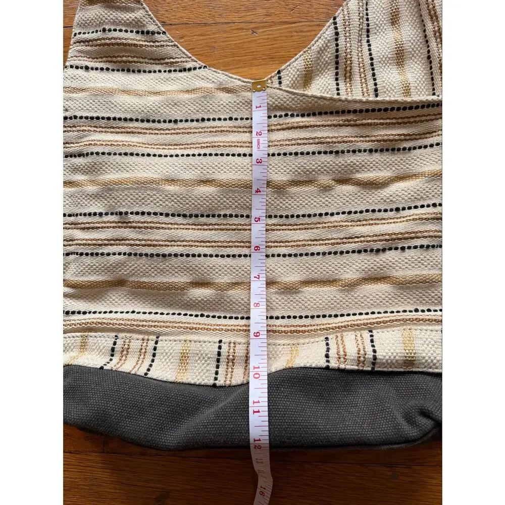 SPLENDID Boho Woven Cotton/Leather Bag